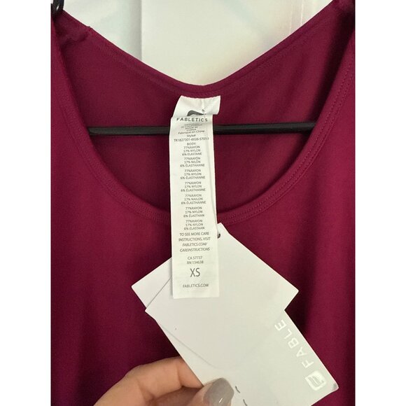 Fabletics size XS Kathie Seamless Ruched Tank Top Pink Purple - Picture 6 of 6